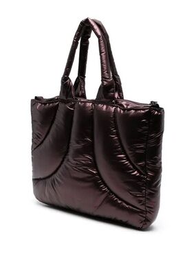 Adidas-Originals x Alexander Wang Quilted Shopper Tote Bag burgundy metallic NWT